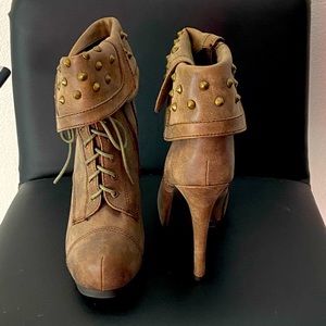 PLATFORM ANKLE BOOT 6 inch HEEL Size 10 Womens